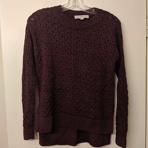 Ann Taylor LOFT purple knitted sweater